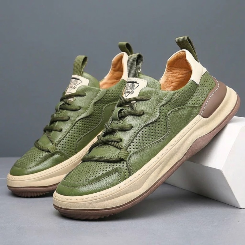 Baskets Lusso Italiana en cuir véritable