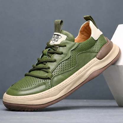 Baskets Lusso Italiana en cuir véritable