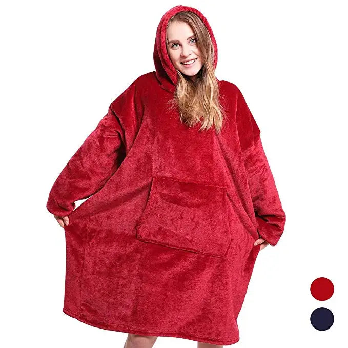 CozyNest™ Oversize Sherpa Hoodie Blanket Sweatshirt