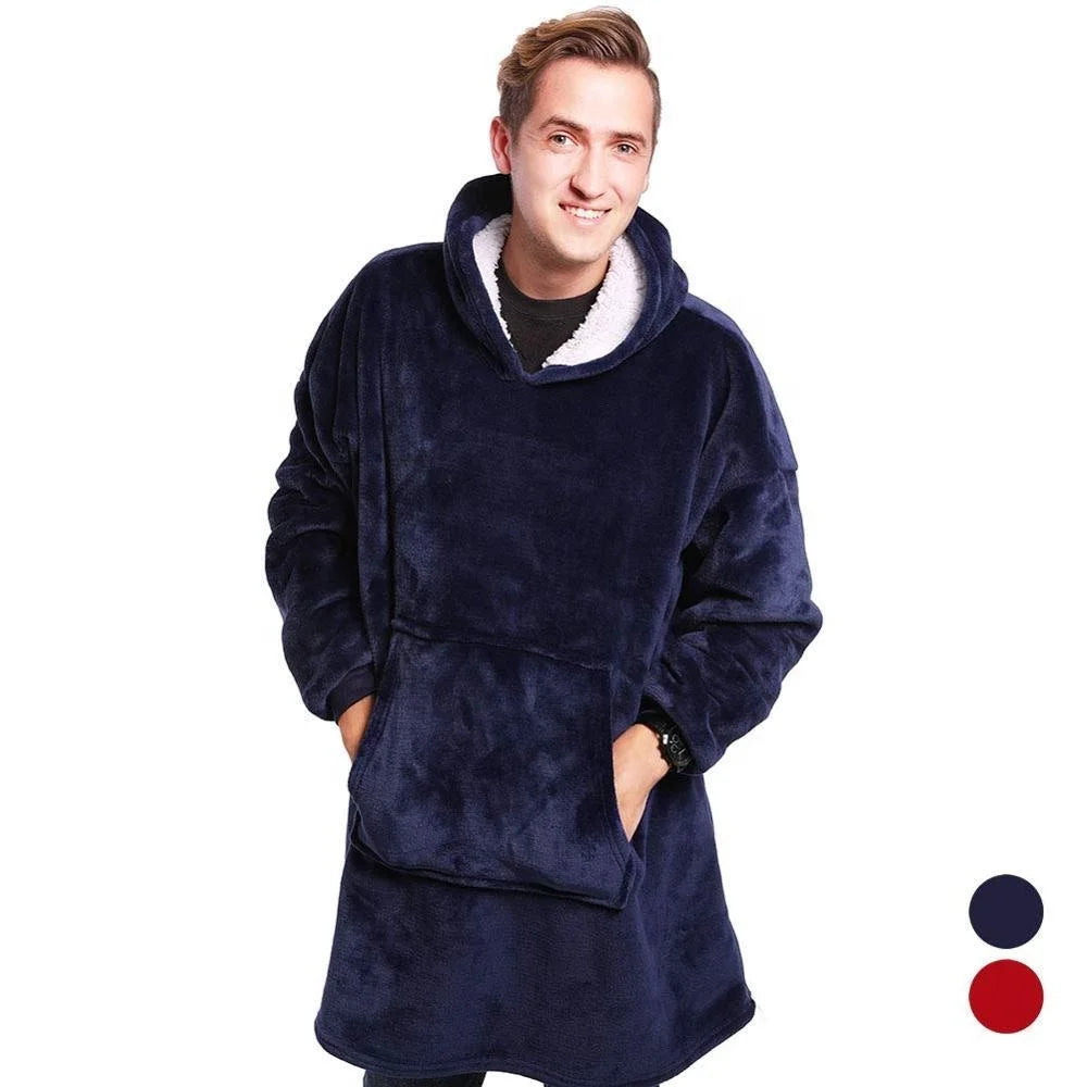 CozyNest™ Oversize Sherpa Hoodie Blanket Sweatshirt