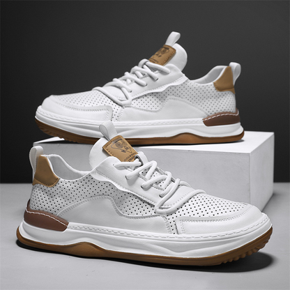 Baskets Lusso Italiana en cuir véritable