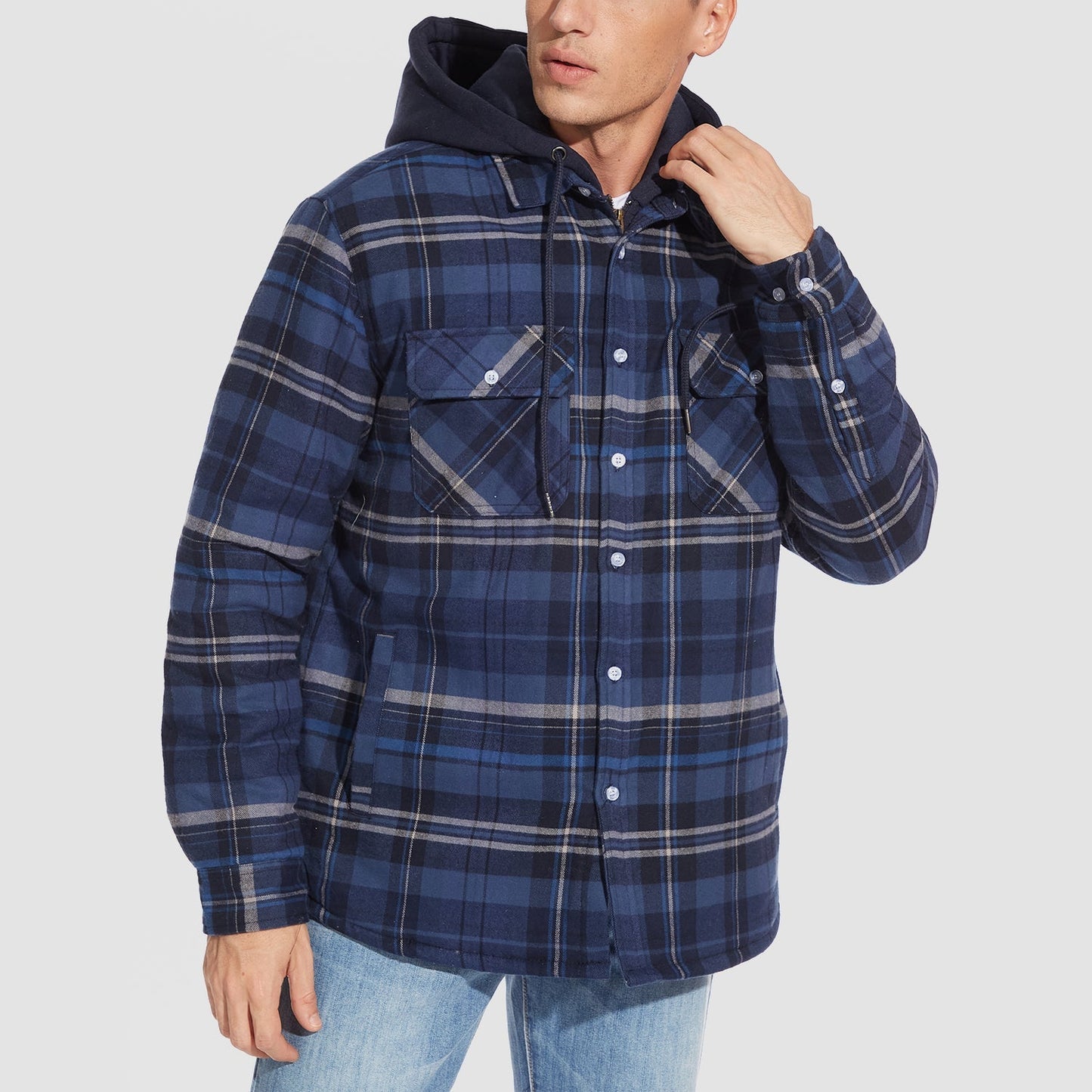 Veste Harry | Flanelle avec capuche amovible