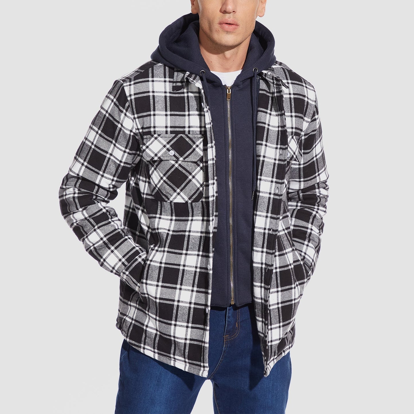 Veste Harry | Flanelle avec capuche amovible