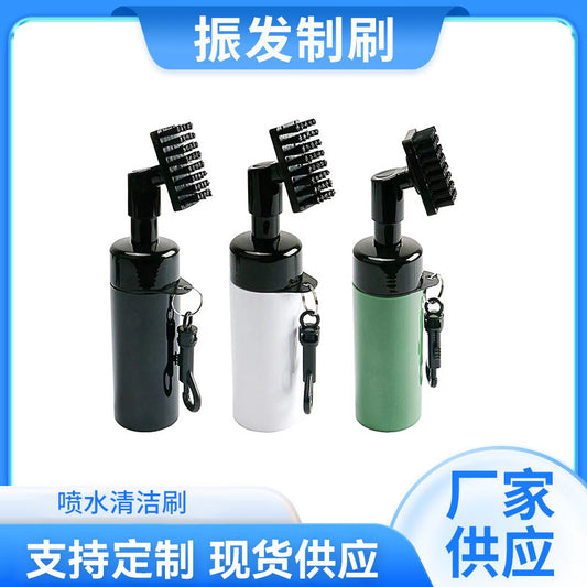 Golf club water spray cleaning brush push-type water spray bottle brush club head cleaning brush groove tool supply