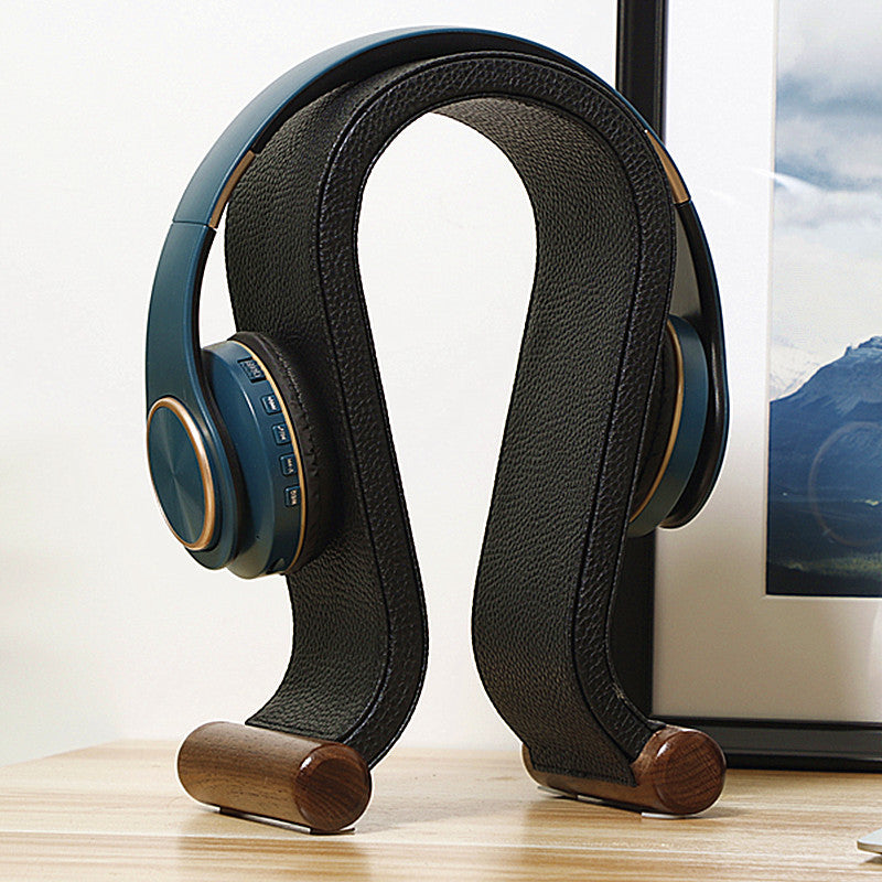 WalnutWhisper™ U-Head Leather Bluetooth Headset Stand