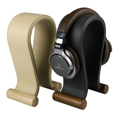 WalnutWhisper™ U-Head Leather Bluetooth Headset Stand