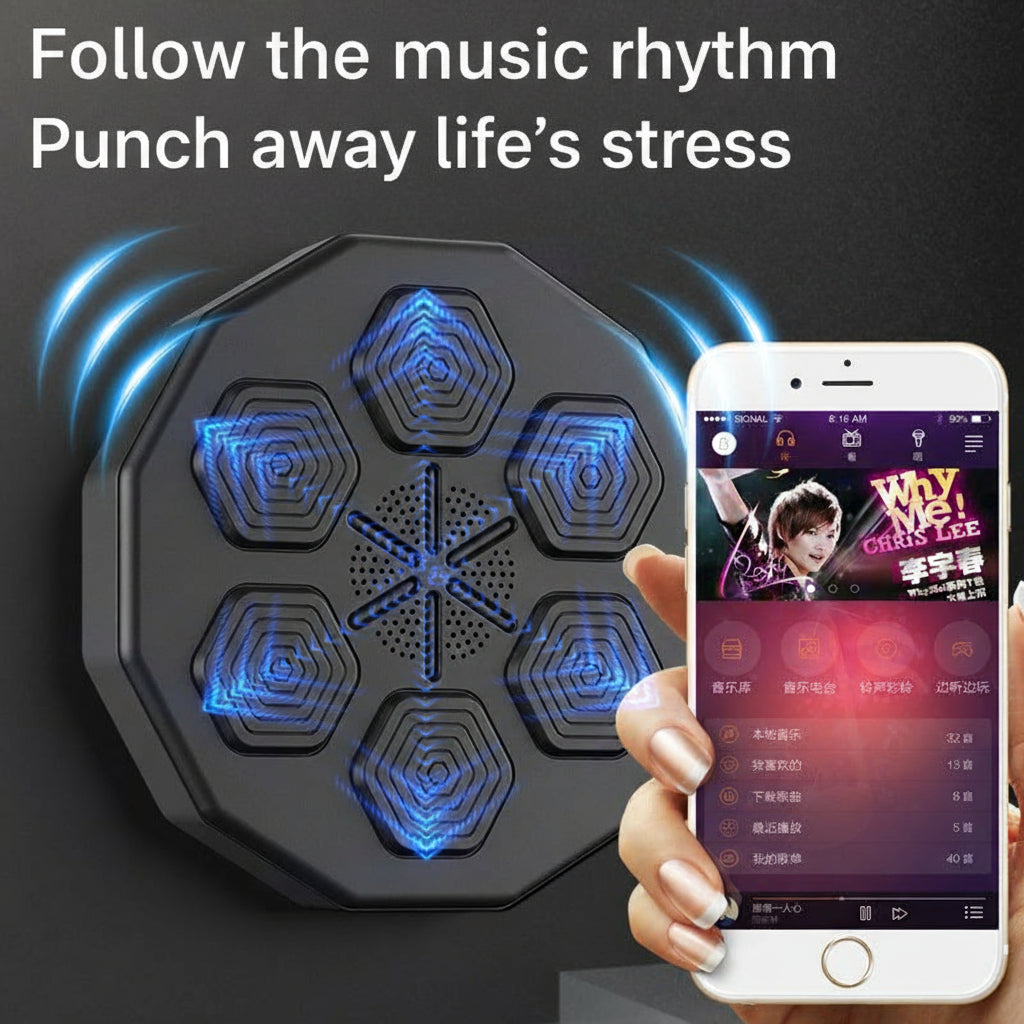 RhythmPunch™ LED Music Boxing Wall Target