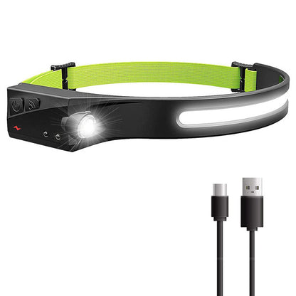WaveBeam™ Sensor COB USB Headlight for Night Runs & Rides