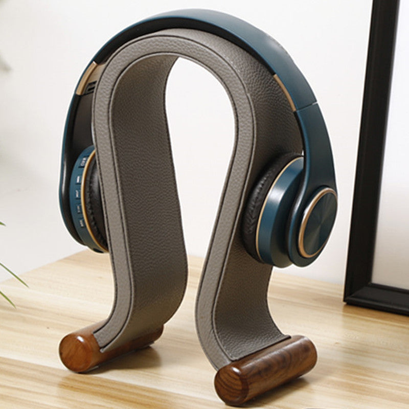 WalnutWhisper™ U-Head Leather Bluetooth Headset Stand